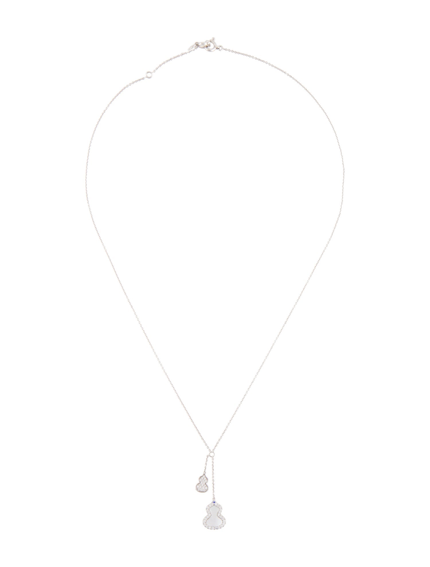 Qeelin 18K Mother-Of-Pearl & Diamond Wulu Double Pendant Necklace